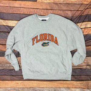 Vintage Florida Gators Sweatshirt Mens Gray Steve & Barry's Embroidered